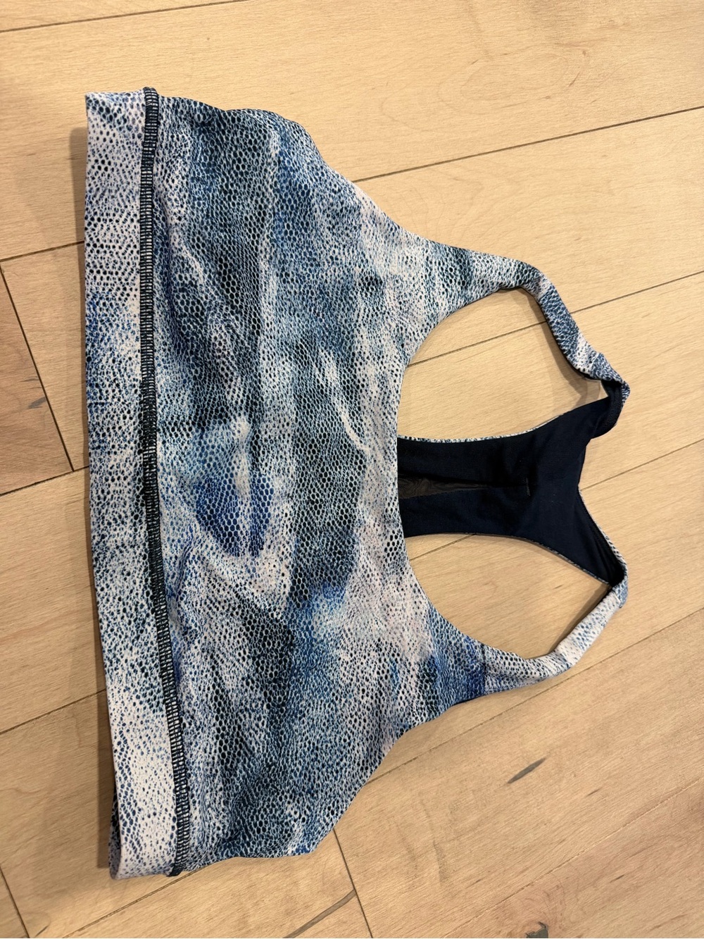 Lululemon Blue Snake Print Sports Bra
